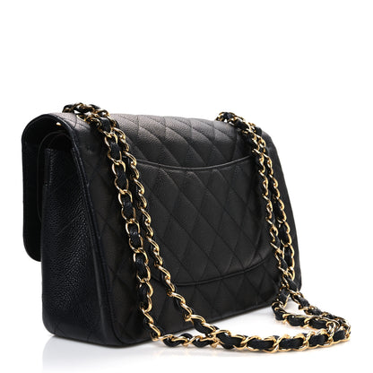 Chanel Caviar Quilted Jumbo Double Flap Black 3 of 11