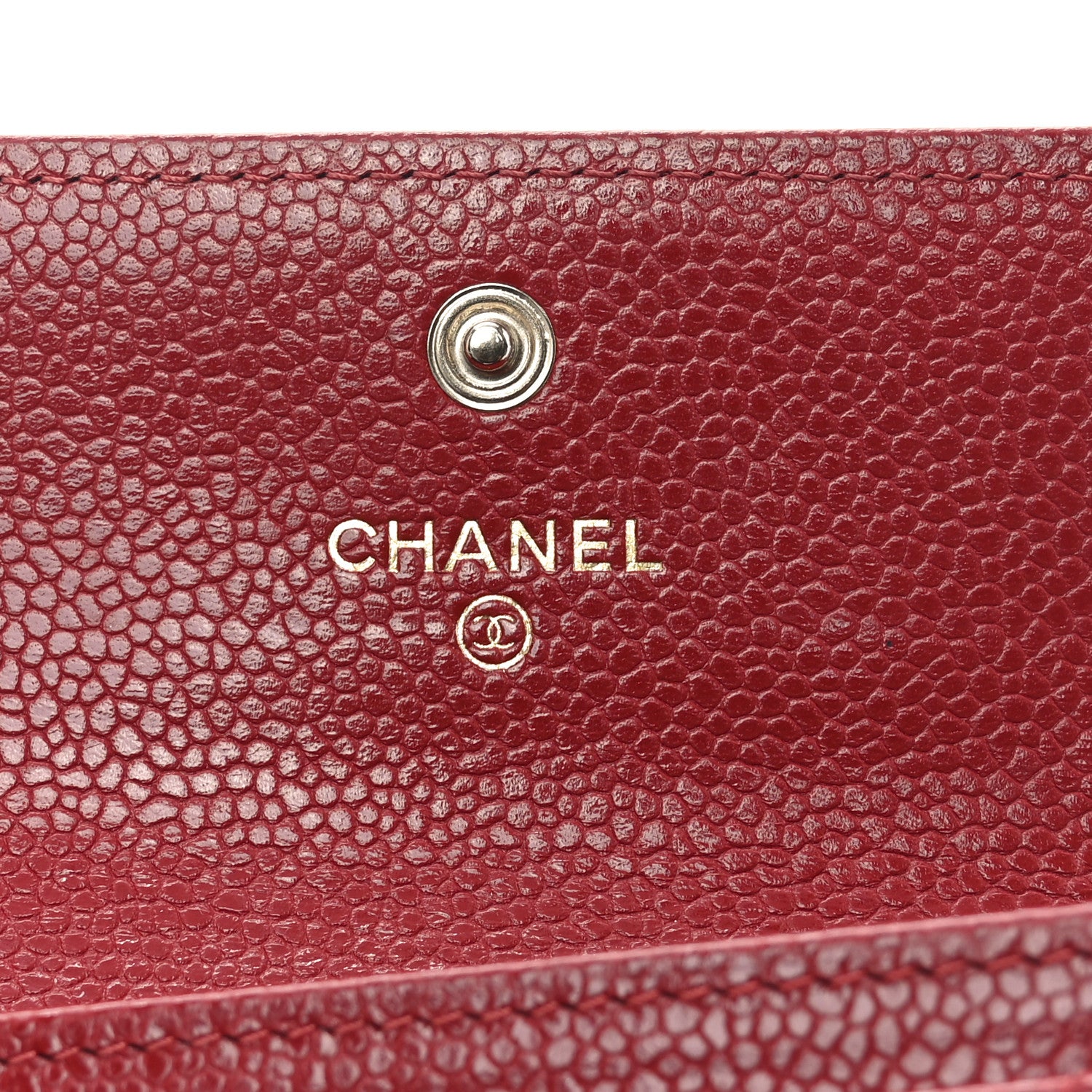 Chanel Caviar Quilted Boy Flap Card Holder Wallet Red 6 of 8