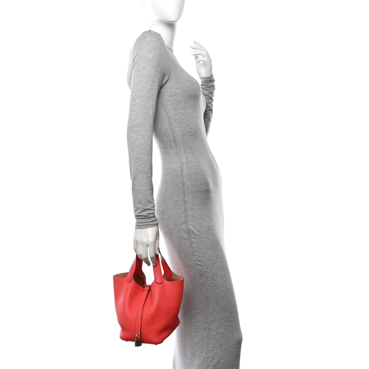 Hermes Taurillon Clemence Picotin Lock 18 PM Rose Jaipur 2 of 11