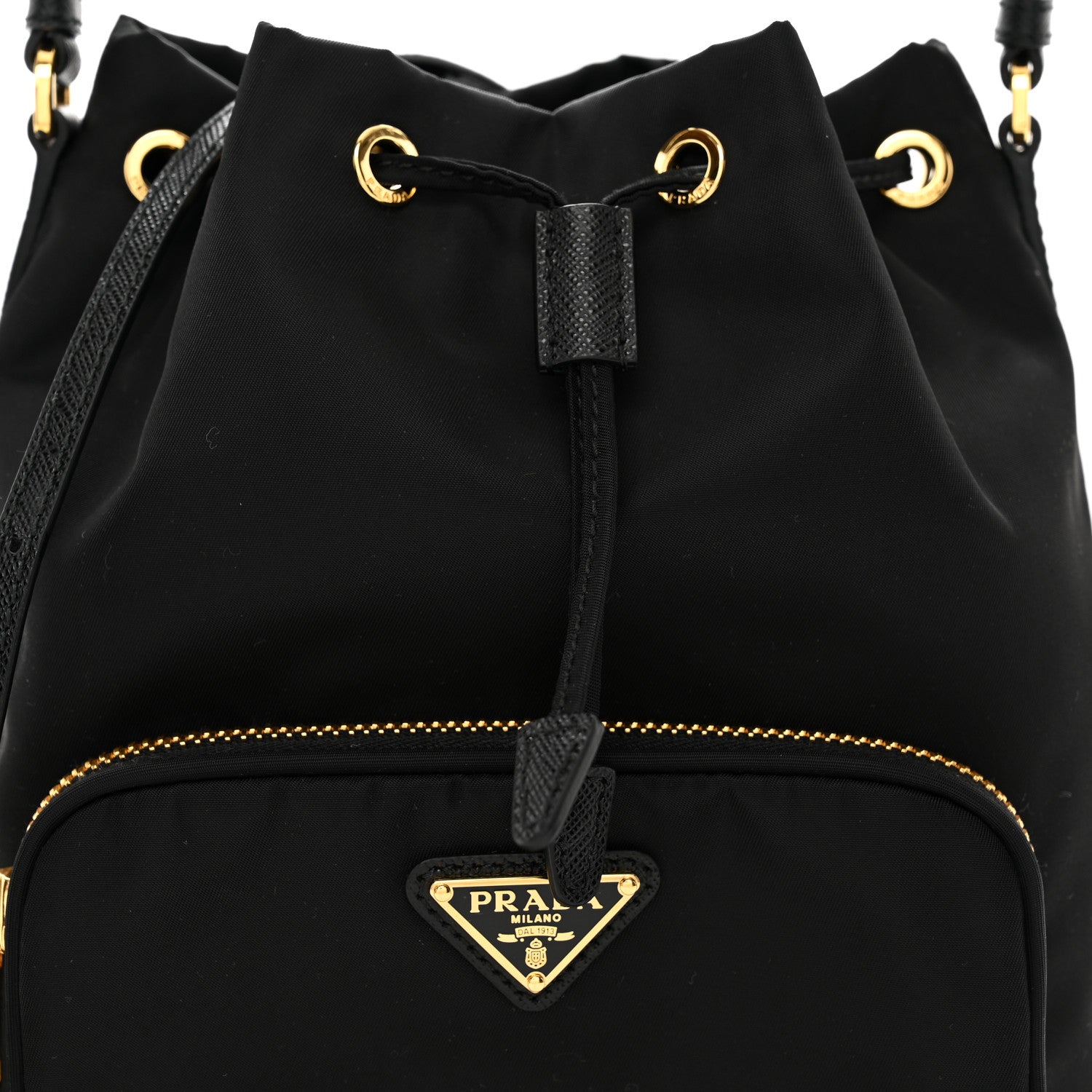 Prada Re-Nylon Duet Drawstring Shoulder Bag Black 5 of 9