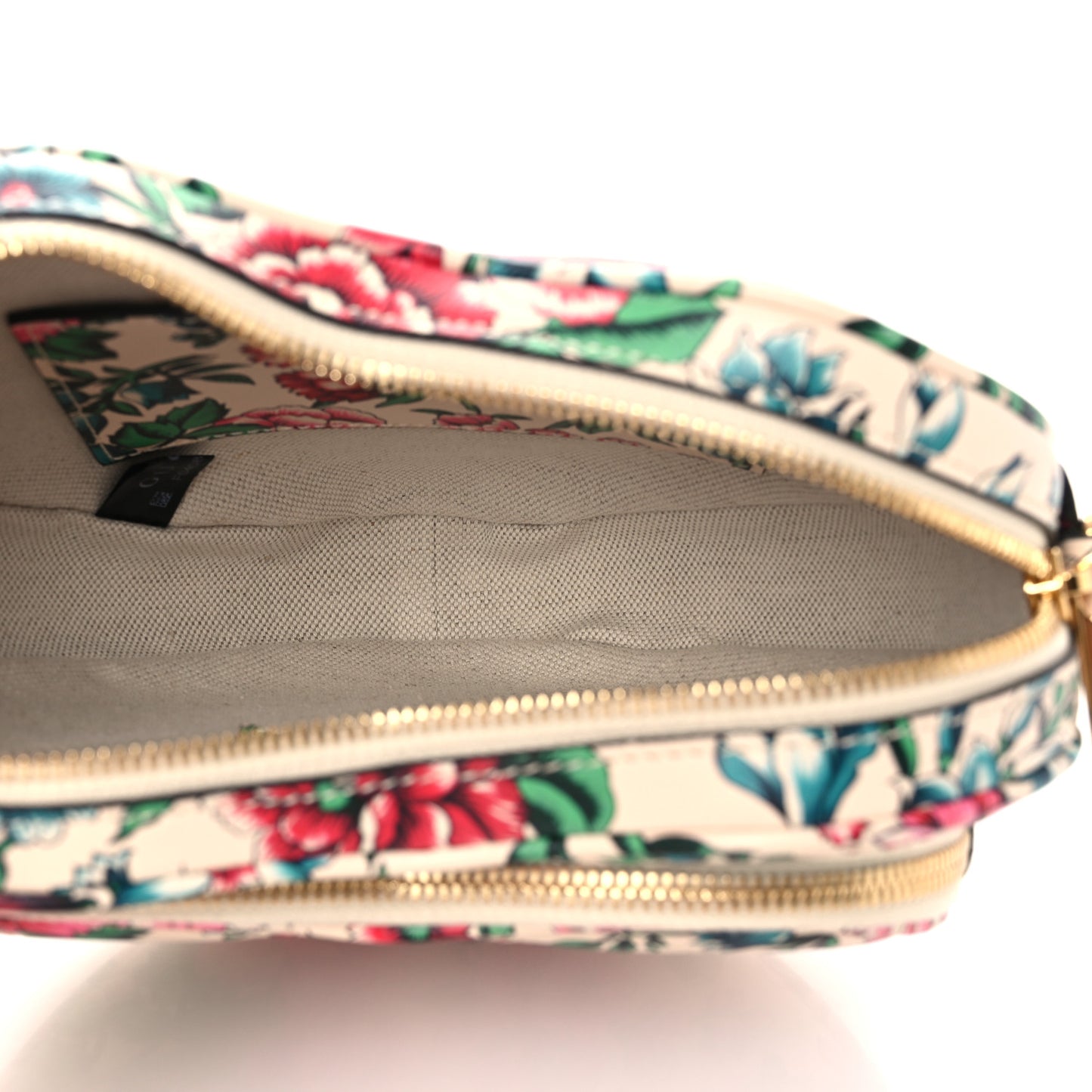 Calfskin Brit Roses Print Matelasse Diagonal Mini Interlocking G Heart Shoulder Bag Multicolor