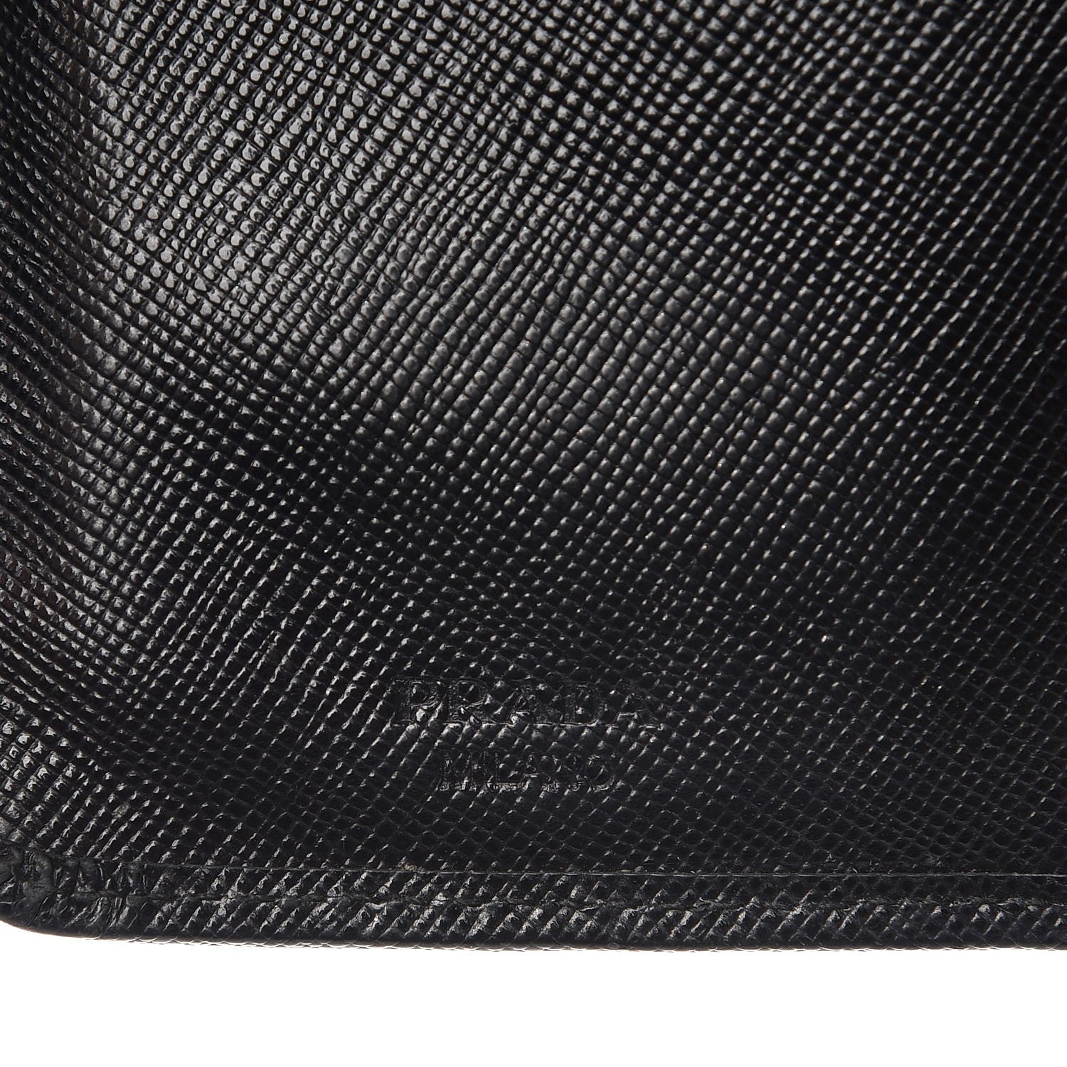 Prada Saffiano Compact Wallet Black 6 of 7