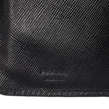 Prada Saffiano Compact Wallet Black 6 of 7