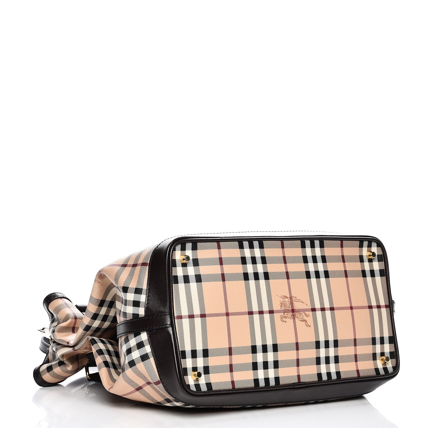Burberry Haymarket Check Medium Golderton Tote Chocolate 5 of 12