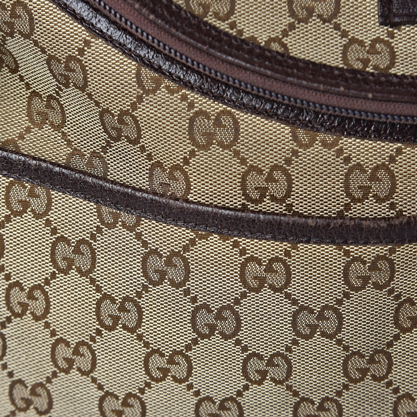 Monogram Natural Pigskin Large Diaper Bag Beige Ebony Cocoa Dark Chocolate