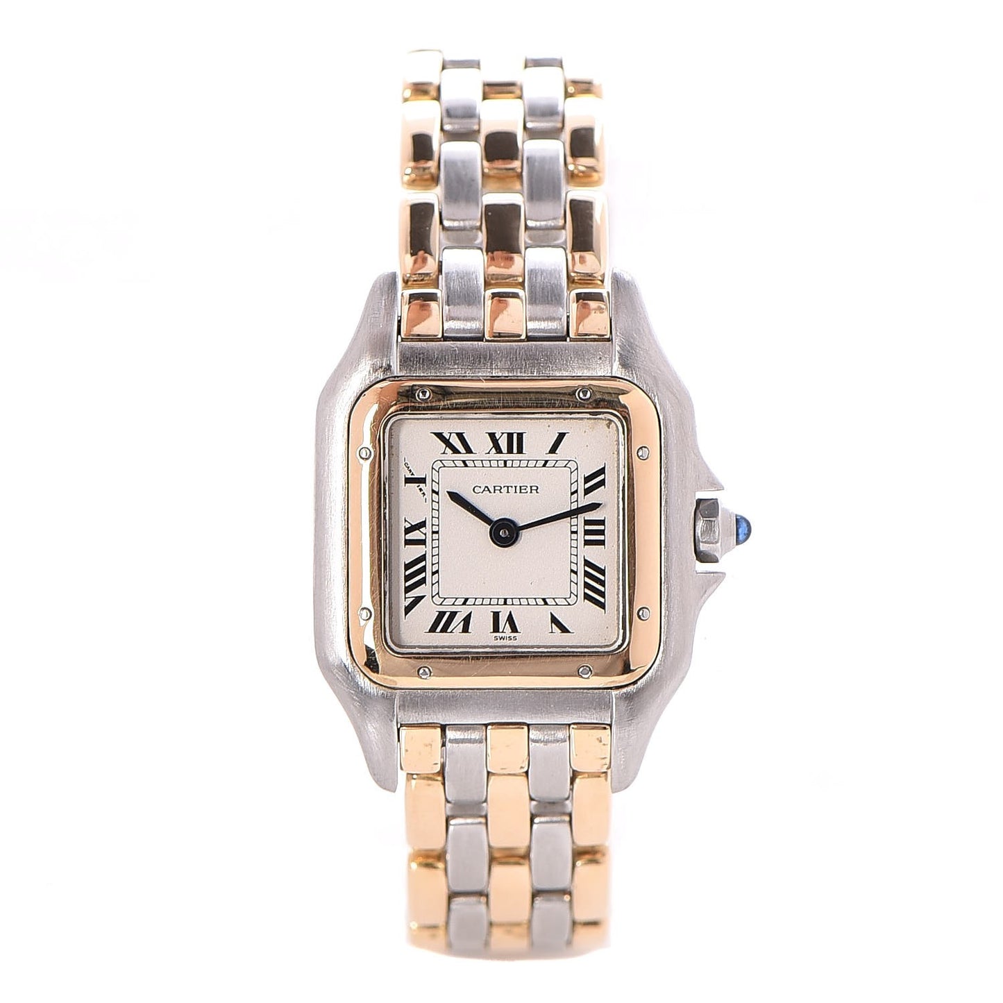 Stainless Steel 18K Yellow Gold 22mm Panthere Quartz Watch