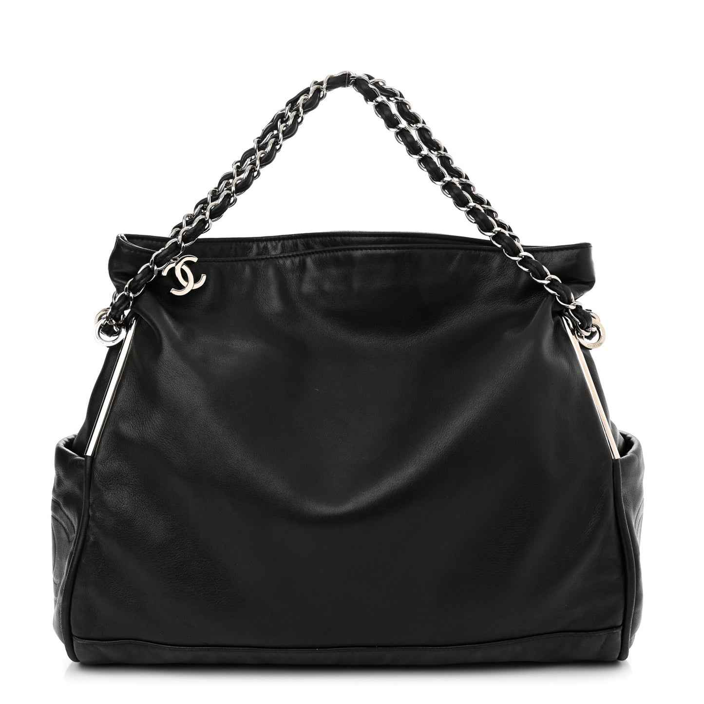 Lambskin Large Ultimate Soft Tote Black