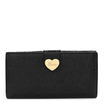 Gucci Guccissima Heart Continental Wallet Black 1 of 7