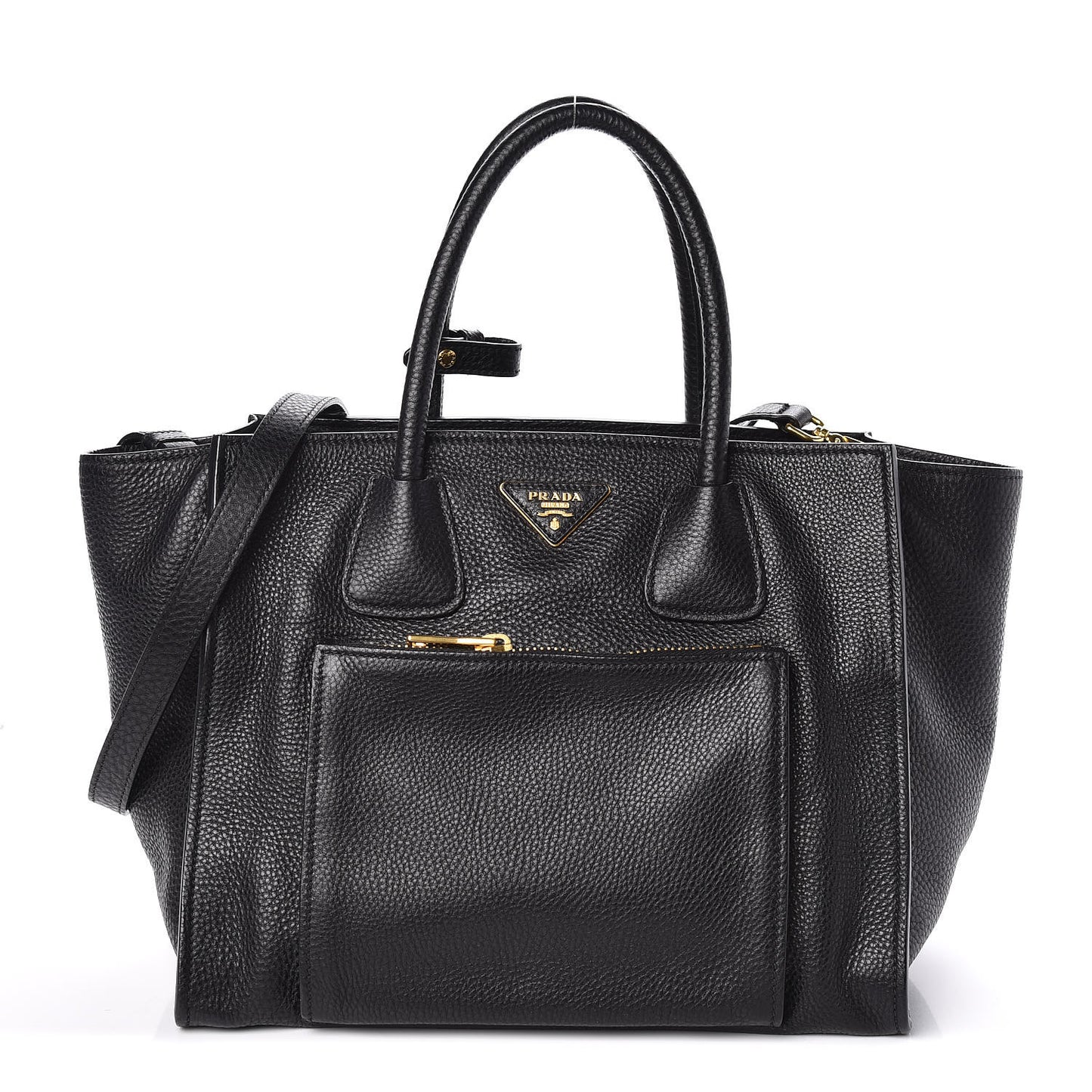 Vitello Phenix Shopping Tote Black