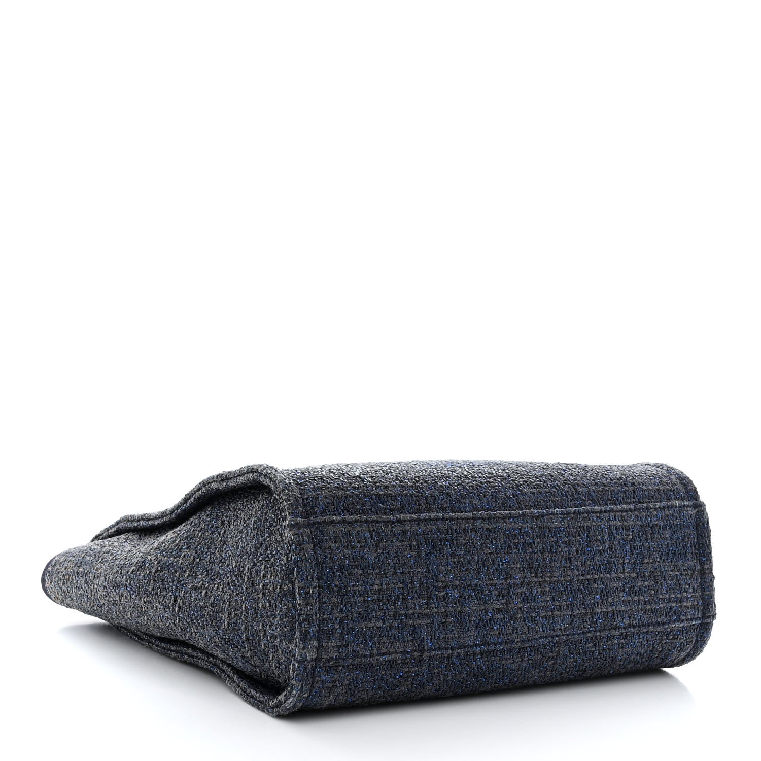 Chanel Lurex Boucle Mini Deauville Tote Blue 4 of 10