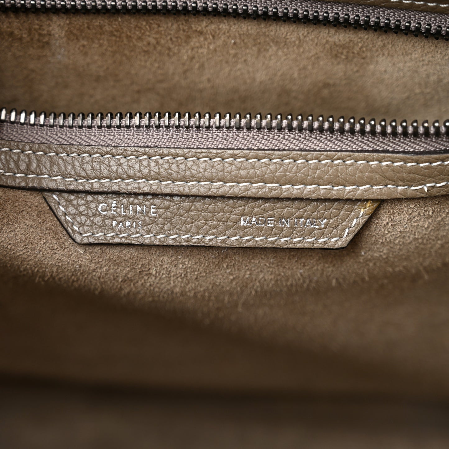 Drummed Calfskin Mini Luggage Bag Souris