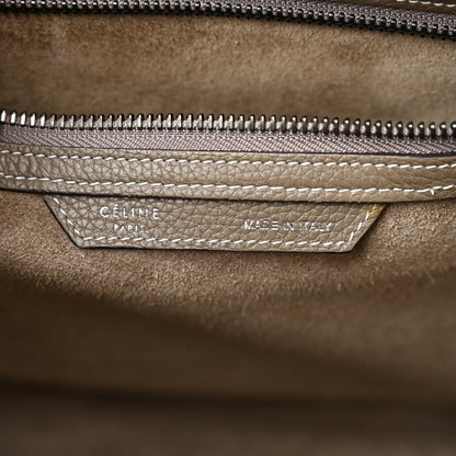Celine Drummed Calfskin Mini Luggage Bag Souris 6 of 12