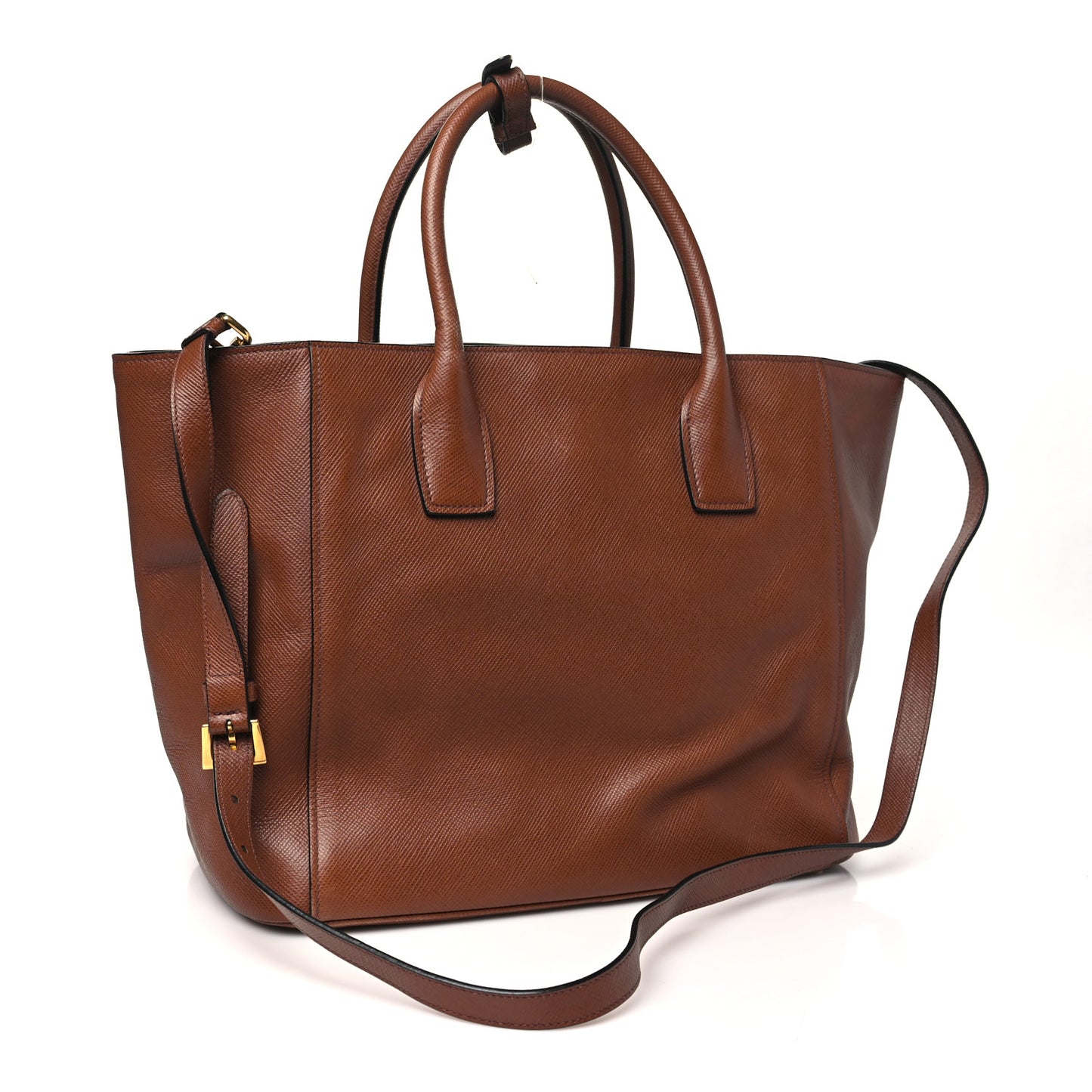 Saffiano Cuir Front Pocket Tote Palissandro