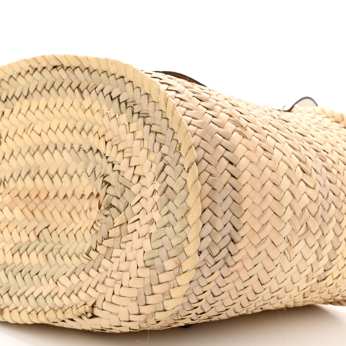Raffia Basket Tote Bag Natural White