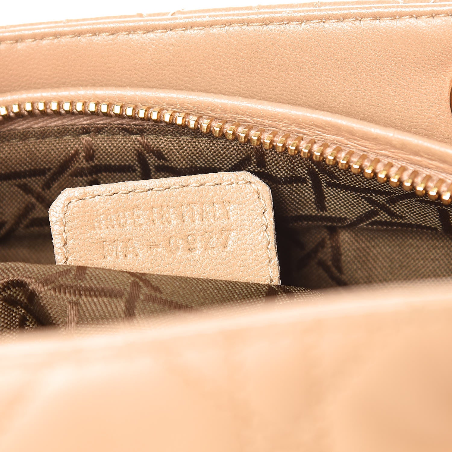 Christian Dior Lambskin Cannage Medium Lady Dior Beige 9 of 10