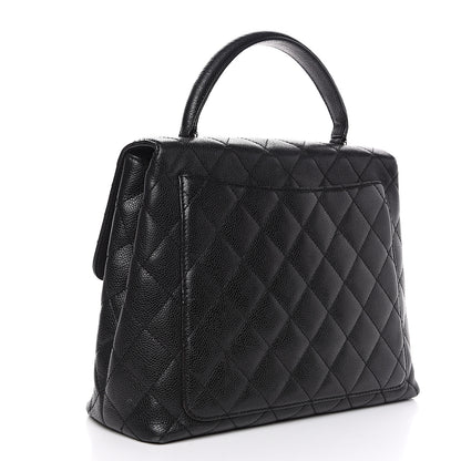 Chanel Caviar Quilted Jumbo Kelly Flap Black 2 of 18