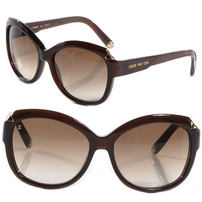 Louis Vuitton Hortensia Cat Eye Sunglasses Brown Glitter 1 of 10