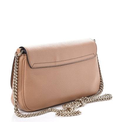 Gucci Pebbled Calfskin Medium Soho Flap Crossbody Camelia 3 of 7