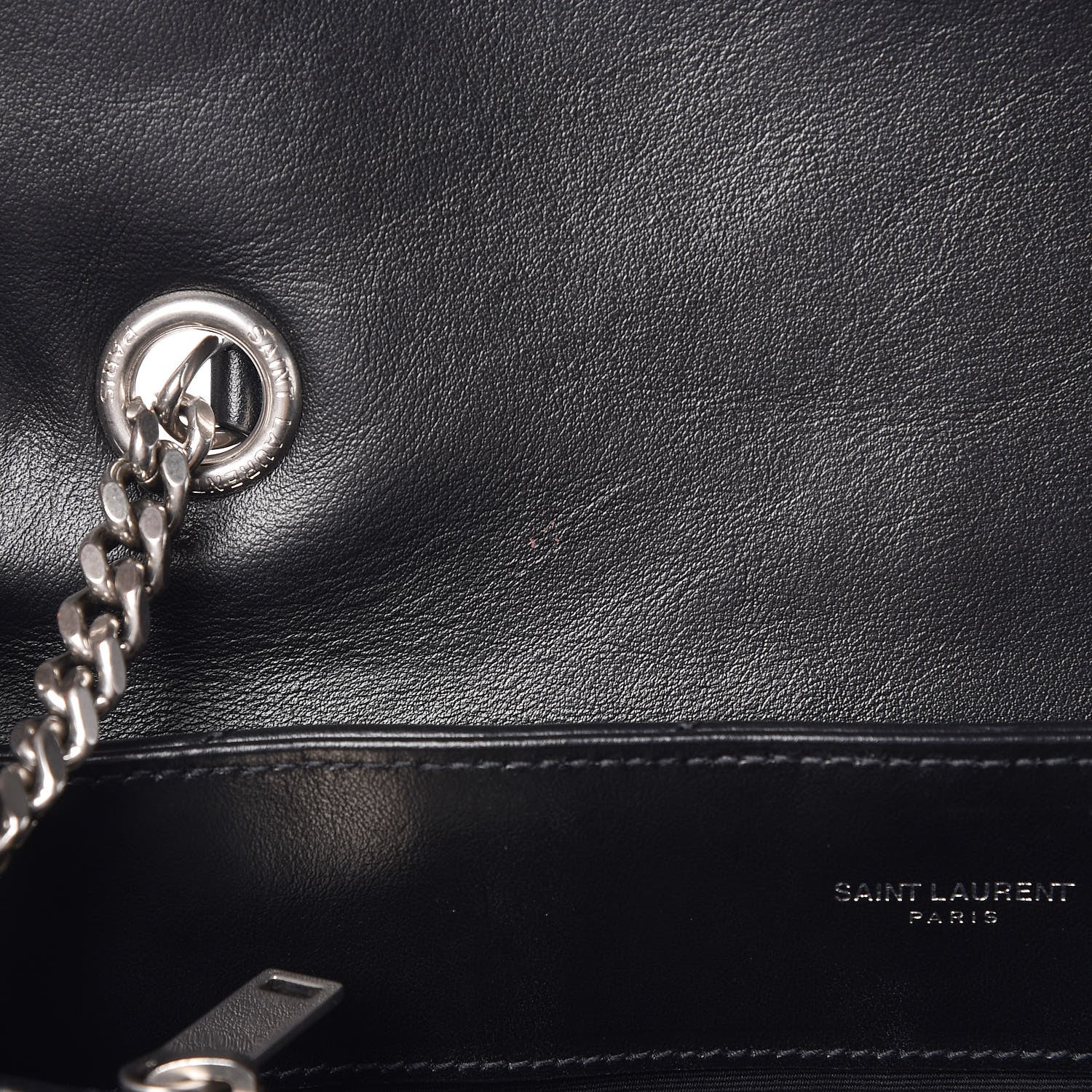 Saint Laurent Calfskin Y Quilted Monogram Medium Loulou Chain Satchel Black 11 of 11