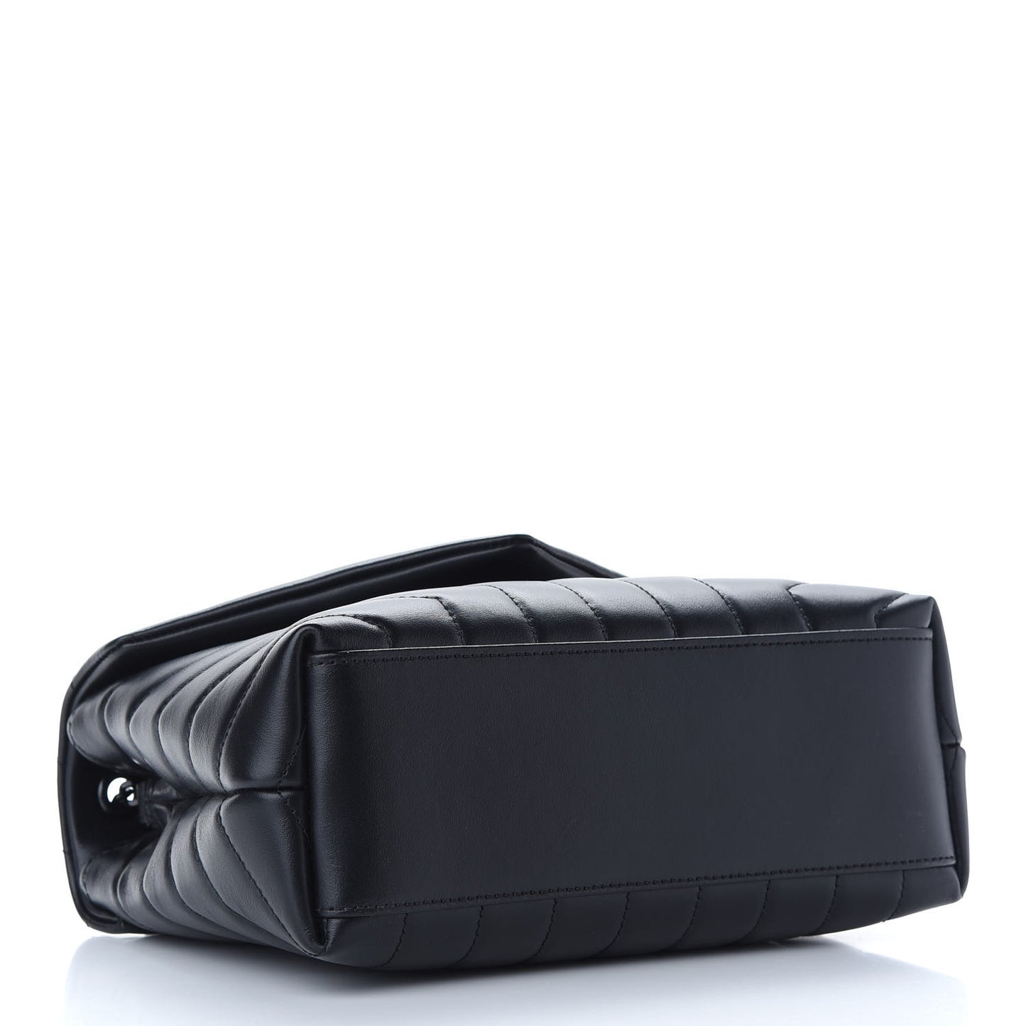 Calfskin Y Quilted Monogram Small Loulou Chain Satchel Black