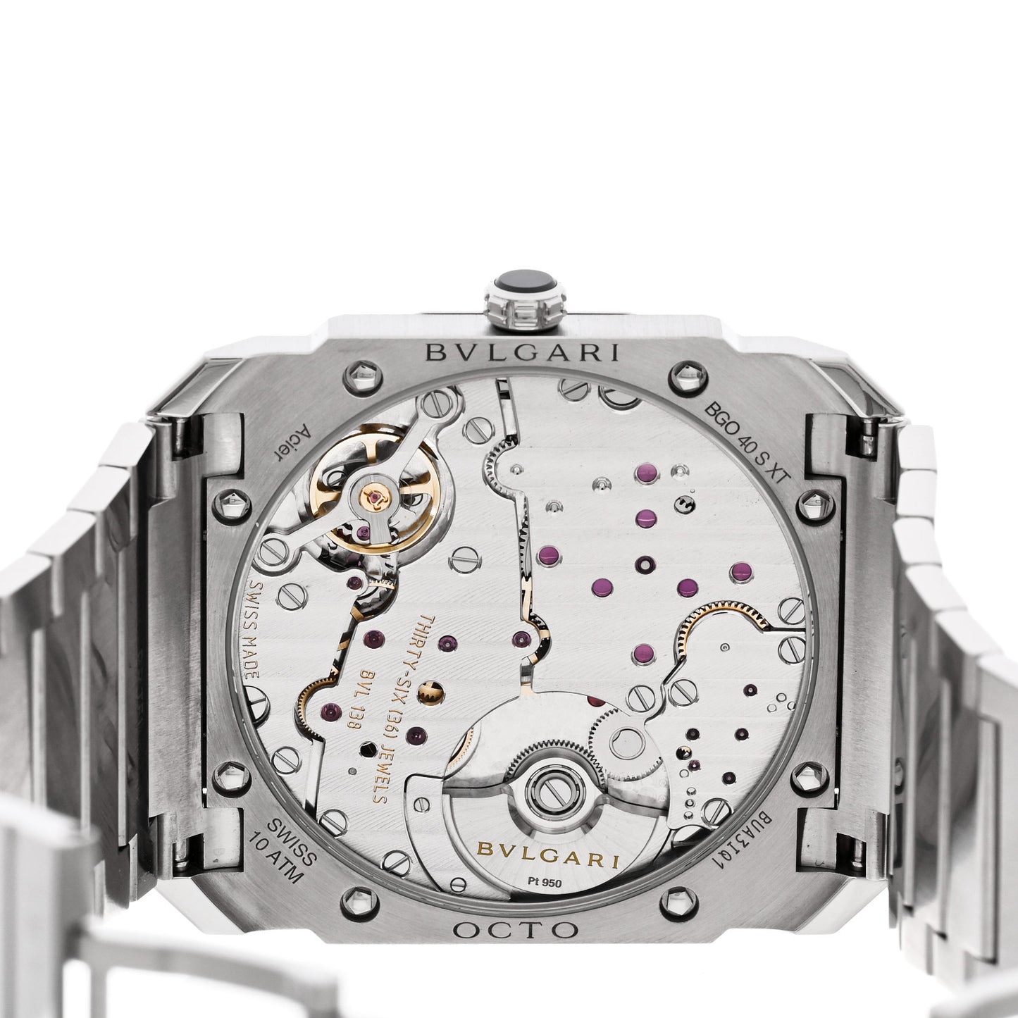 Stainless Steel 40mm Finissimo Automatic Watch Black