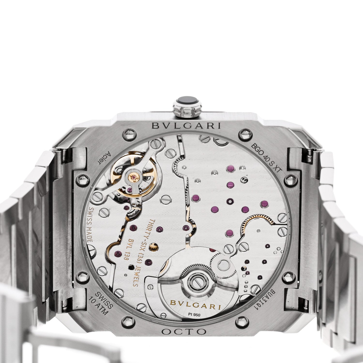 Bulgari Stainless Steel 40mm Finissimo Automatic Watch Black 4 of 5