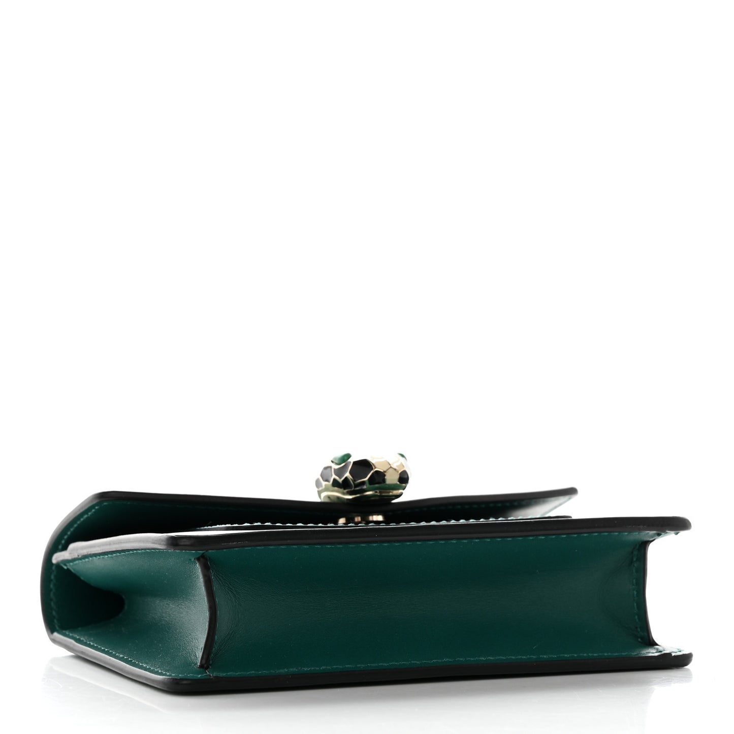 Calfskin Serpenti Forever Purse Card Holder Emerald Violet Amethyst
