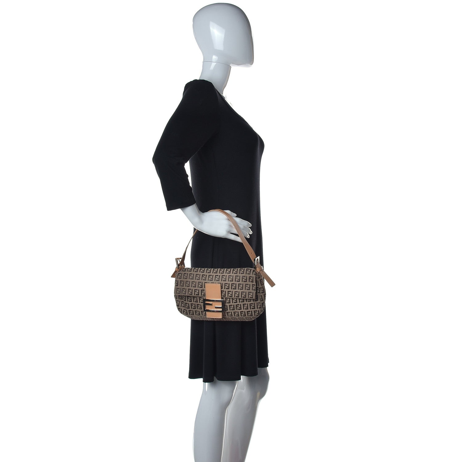 Fendi Zucchino Baguette Beige 2 of 15