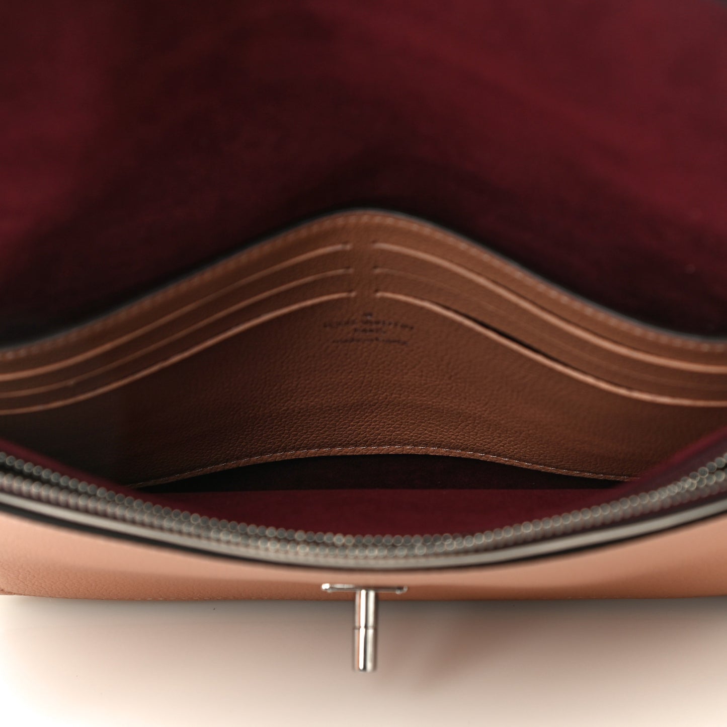 Soft Calfskin My Lockme Pochette Rose Silk Quartz