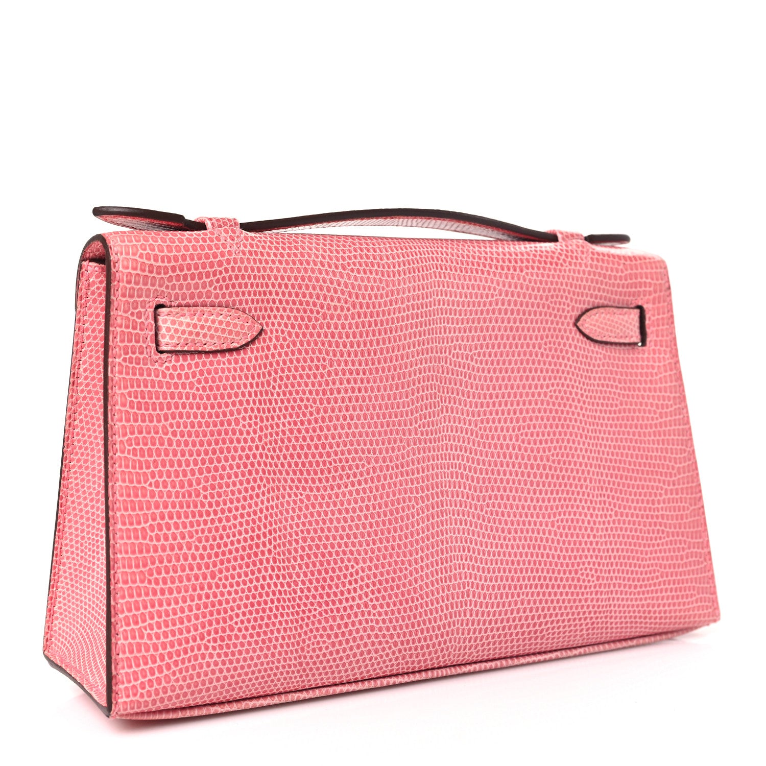 Hermes Lizard Kelly Pochette Clutch 5P Pink 3 of 11