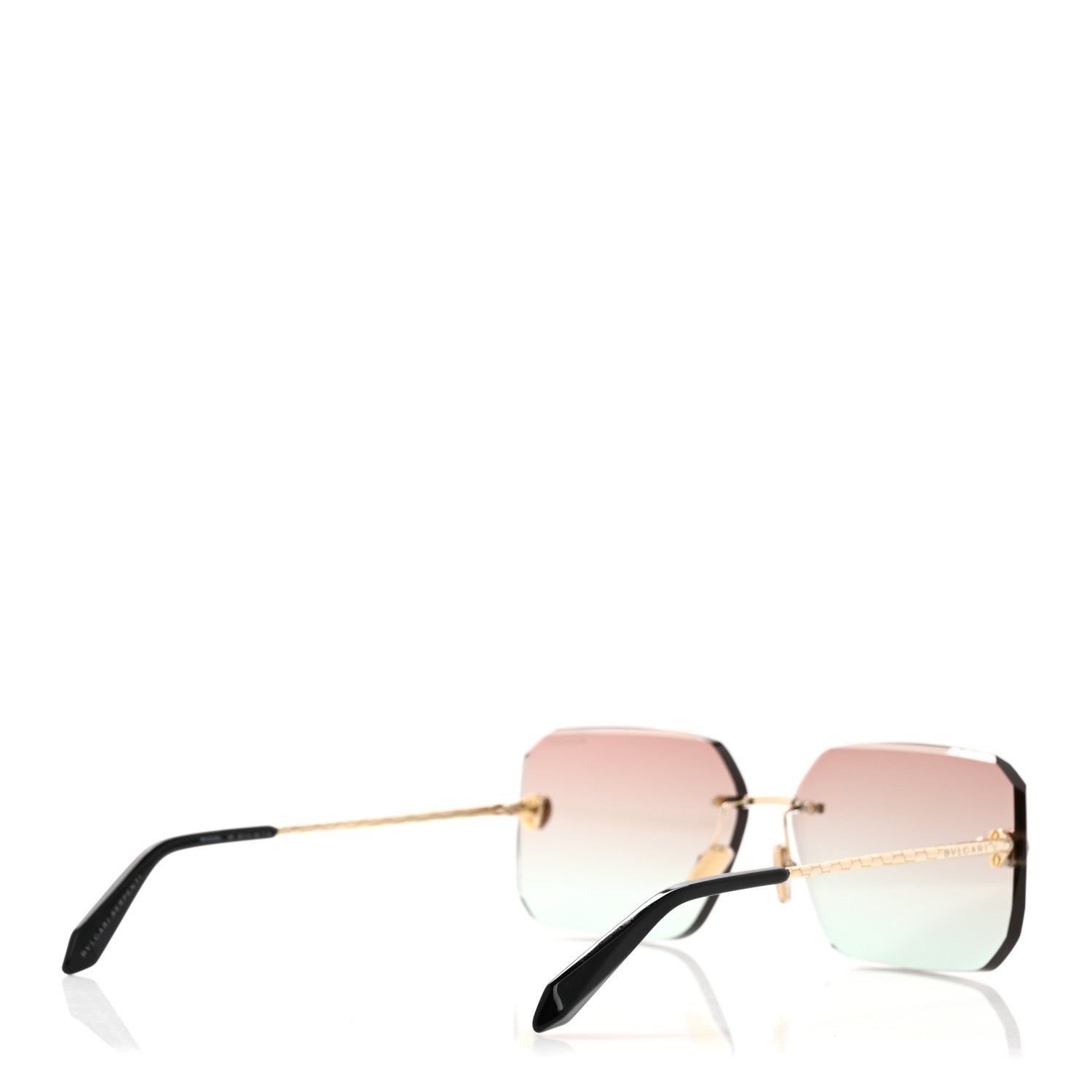 Bulgari Metal Serpenti Rectangular Sunglasses BV40026U Gold Orange Gradient 4 of 7