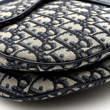 Christian Dior Oblique Saddle Bag Blue 9 of 10