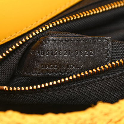 Saint Laurent Raffia Monogram Medium Jamie Yellow 7 of 10