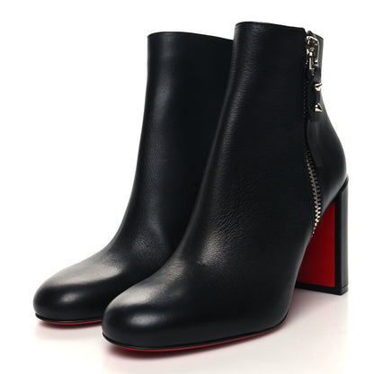 Christian Louboutin Calfskin Ziptotal 85 Ankle Boots 37 Black 3 of 8