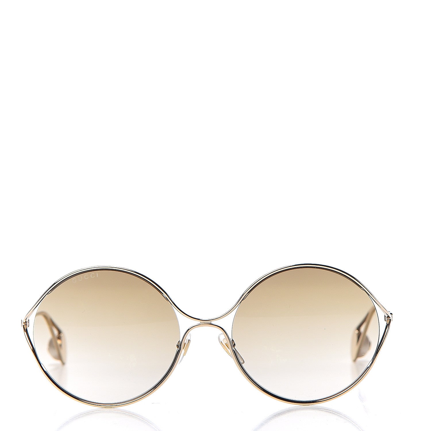 Gucci Round Pearl Tip Sunglasses GG0253S Gold 2 of 8