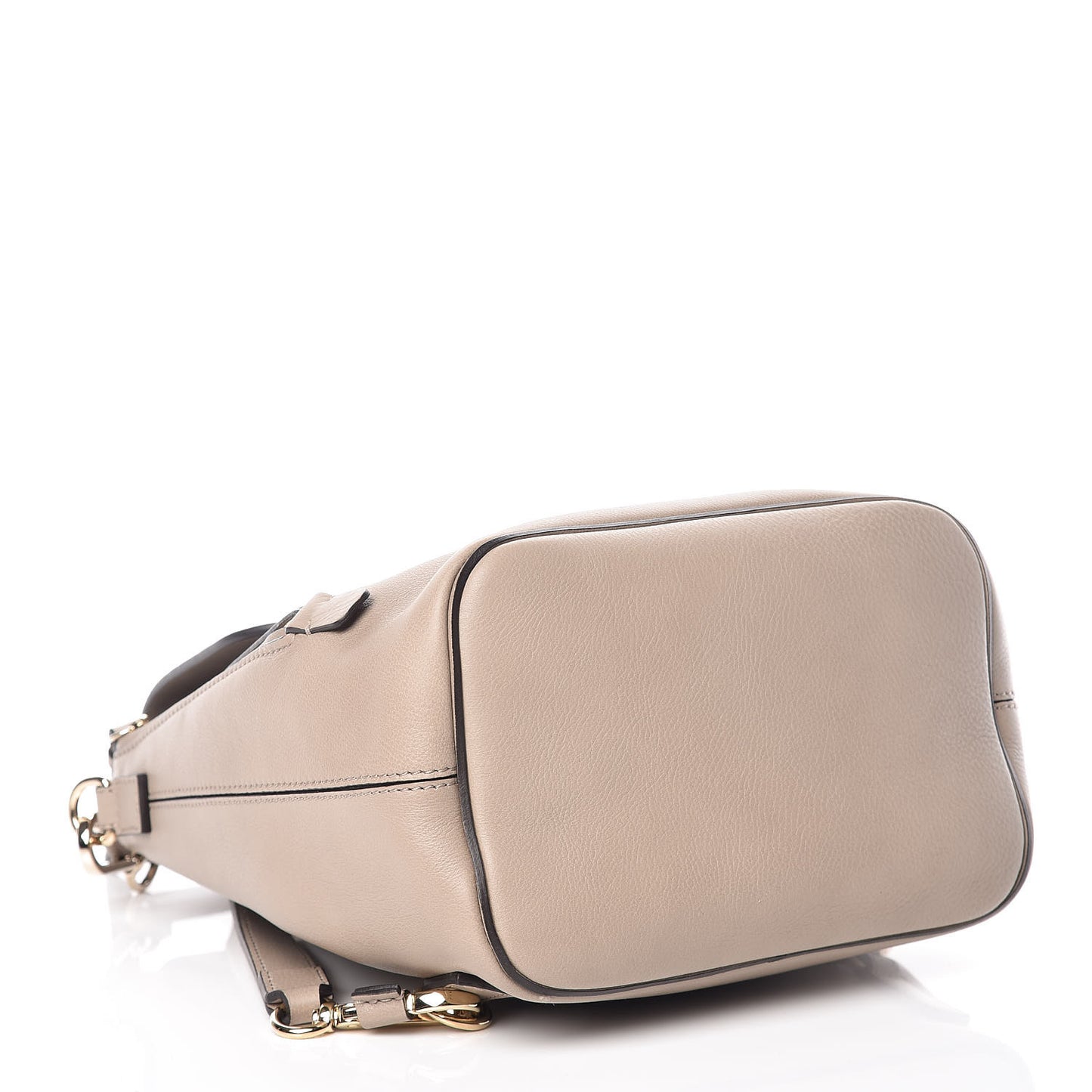 Suede Calfskin Small Faye Backpack Motty Grey