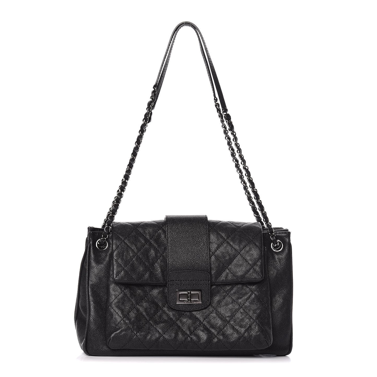Caviar Mademoiselle Accordion Flap Black