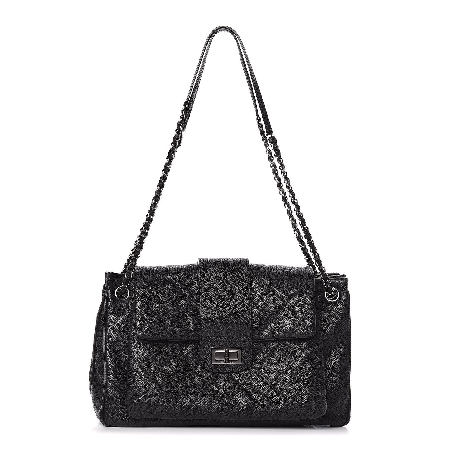 Chanel Caviar Mademoiselle Accordion Flap Black 1 of 13