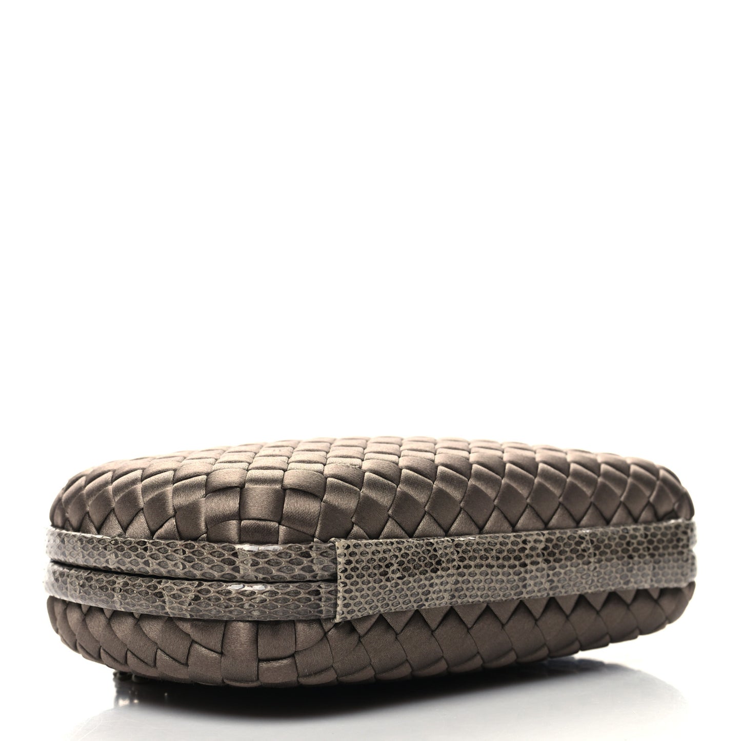 Satin Intreccio Impero Ayers Knot Clutch Taupe