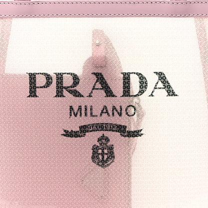 Prada Sequin Mesh Small Tote Bag Pink 9 of 13