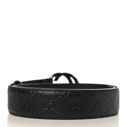 Gucci Guccissima Signature Interlocking G 40mm Belt 90 36 Black 3 of 4