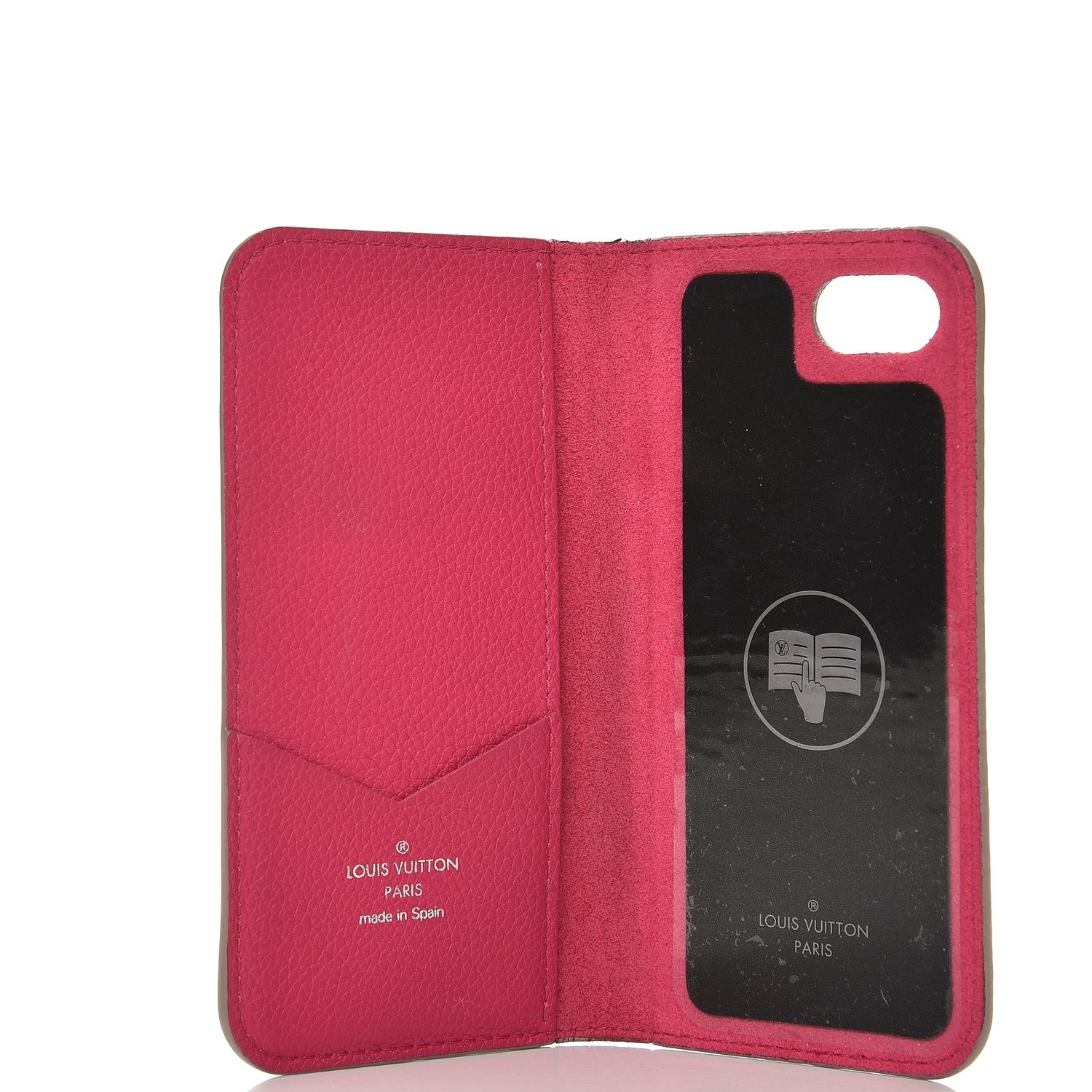 Louis Vuitton Monogram Cuir iPhone 7/8 Folio Case Galet 8 of 9