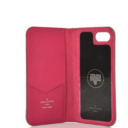 Louis Vuitton Monogram Cuir iPhone 7/8 Folio Case Galet 8 of 9