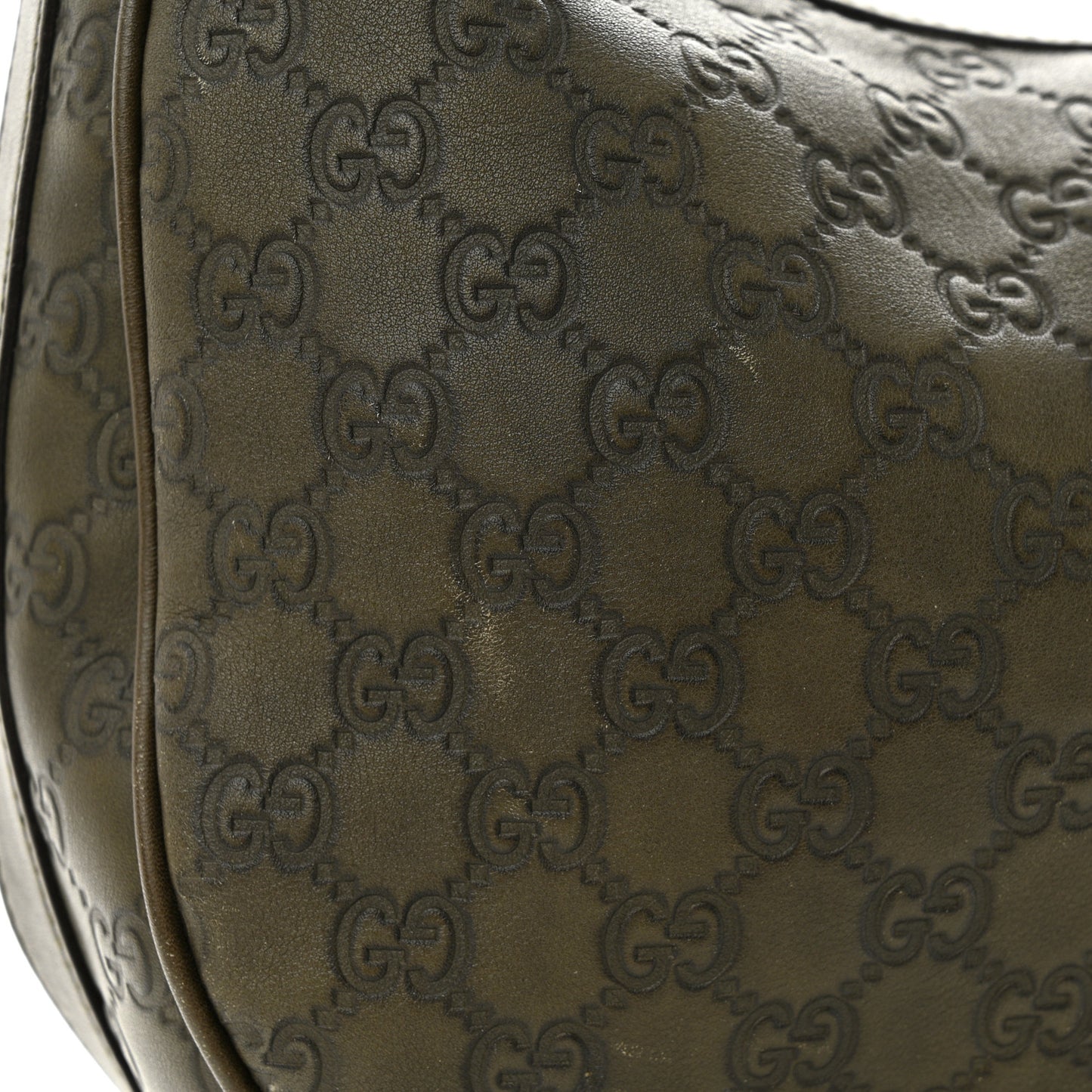 Guccissima Medium GG Twins Hobo Olive Green