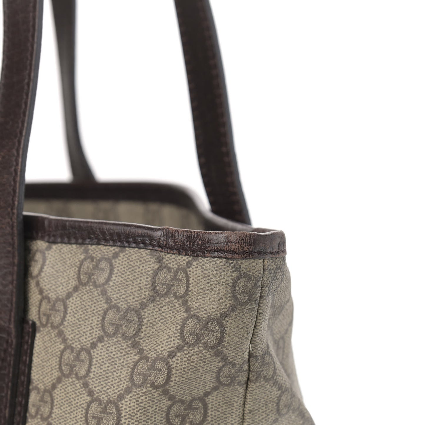 GG Supreme Monogram Small Joy Tote Dark Brown
