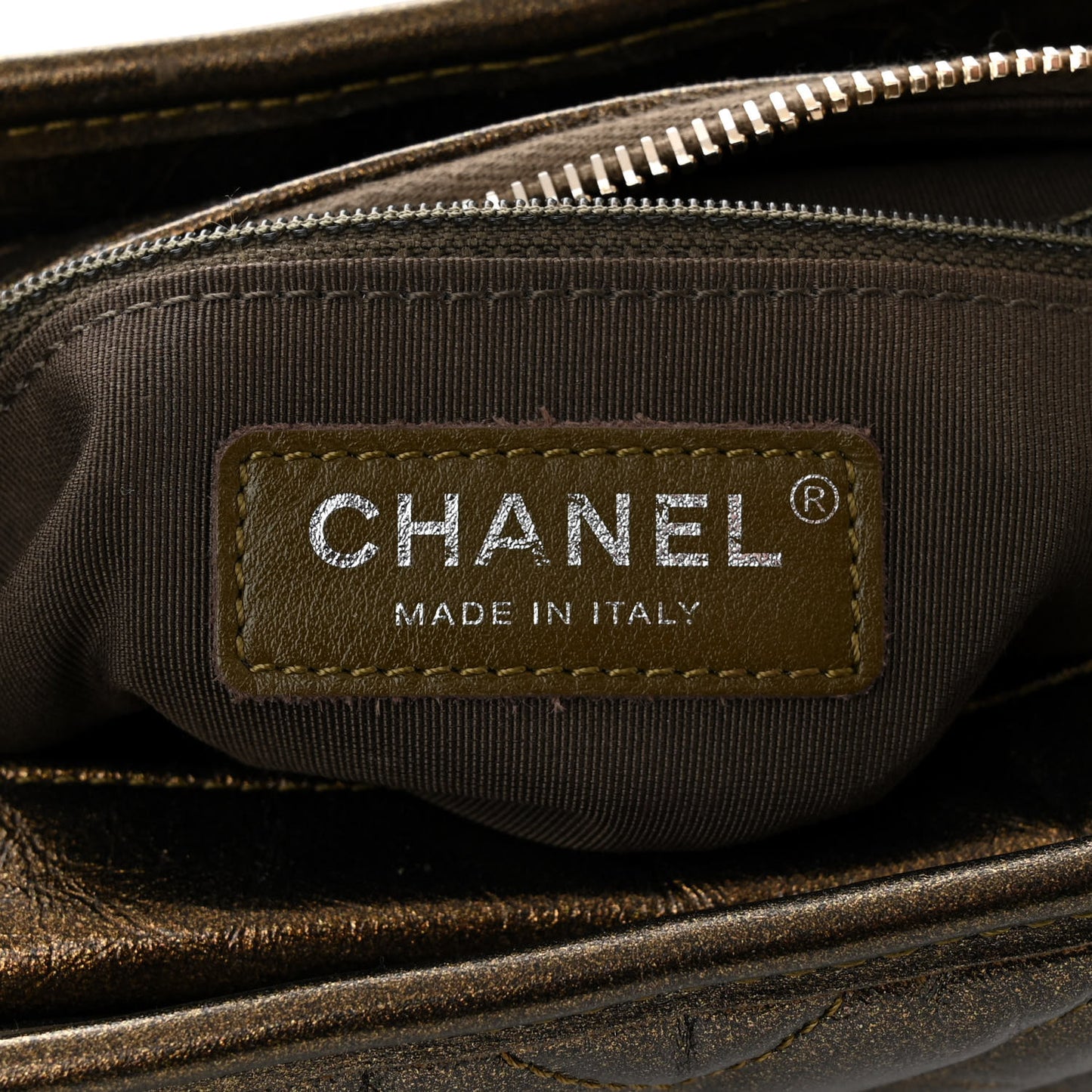 Metallic Calfskin Chevron Quilted Small Gabrielle Hobo Gold