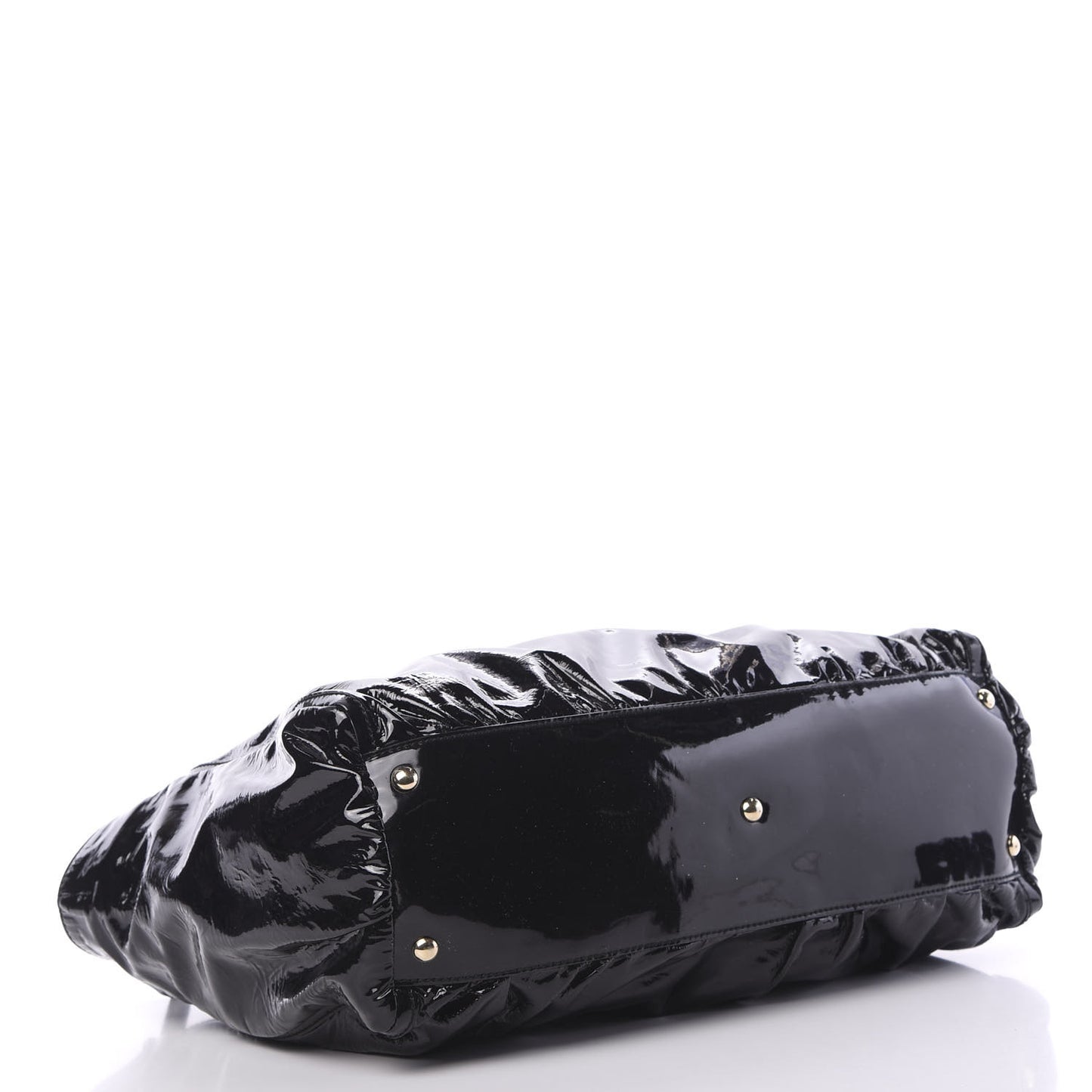 Patent Large D Ring Tote Black