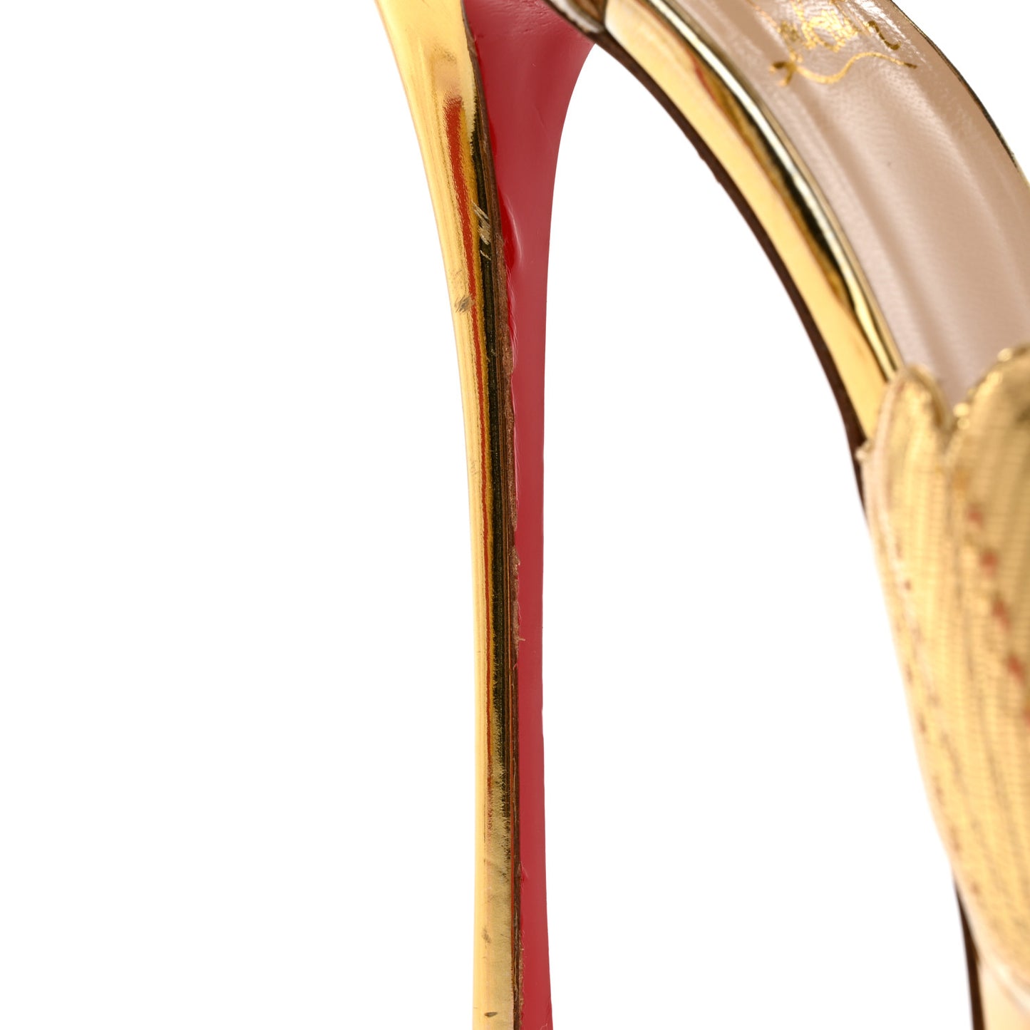 Metallic Laminato Botticella Alta 150 Platform Sandal 40 Gold