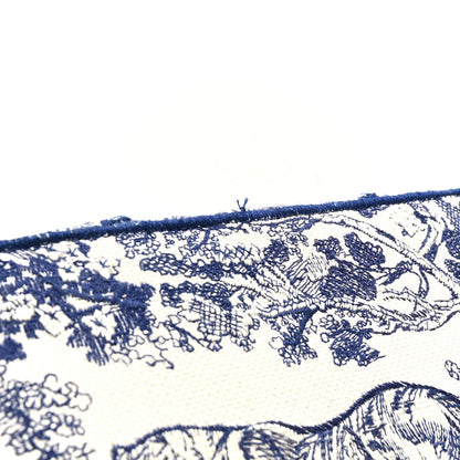 Christian Dior Canvas Embroidered Toile De Jouy Catherine Tote Blue 12 of 12