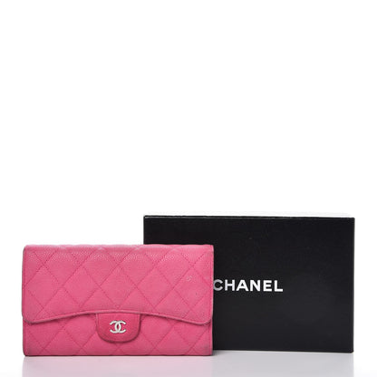 Chanel Iridescent Caviar Quilted Large Flap Wallet Pink 18 of 18